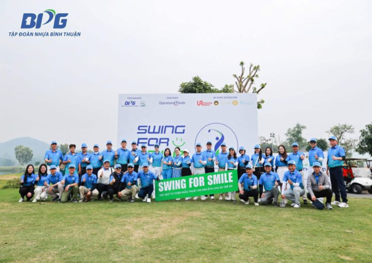 Tăng cường cam kết ESG - Tập đoàn Nhựa Bình Thuận tổ chức thành công giải golf từ thiện “Swing for Smile"