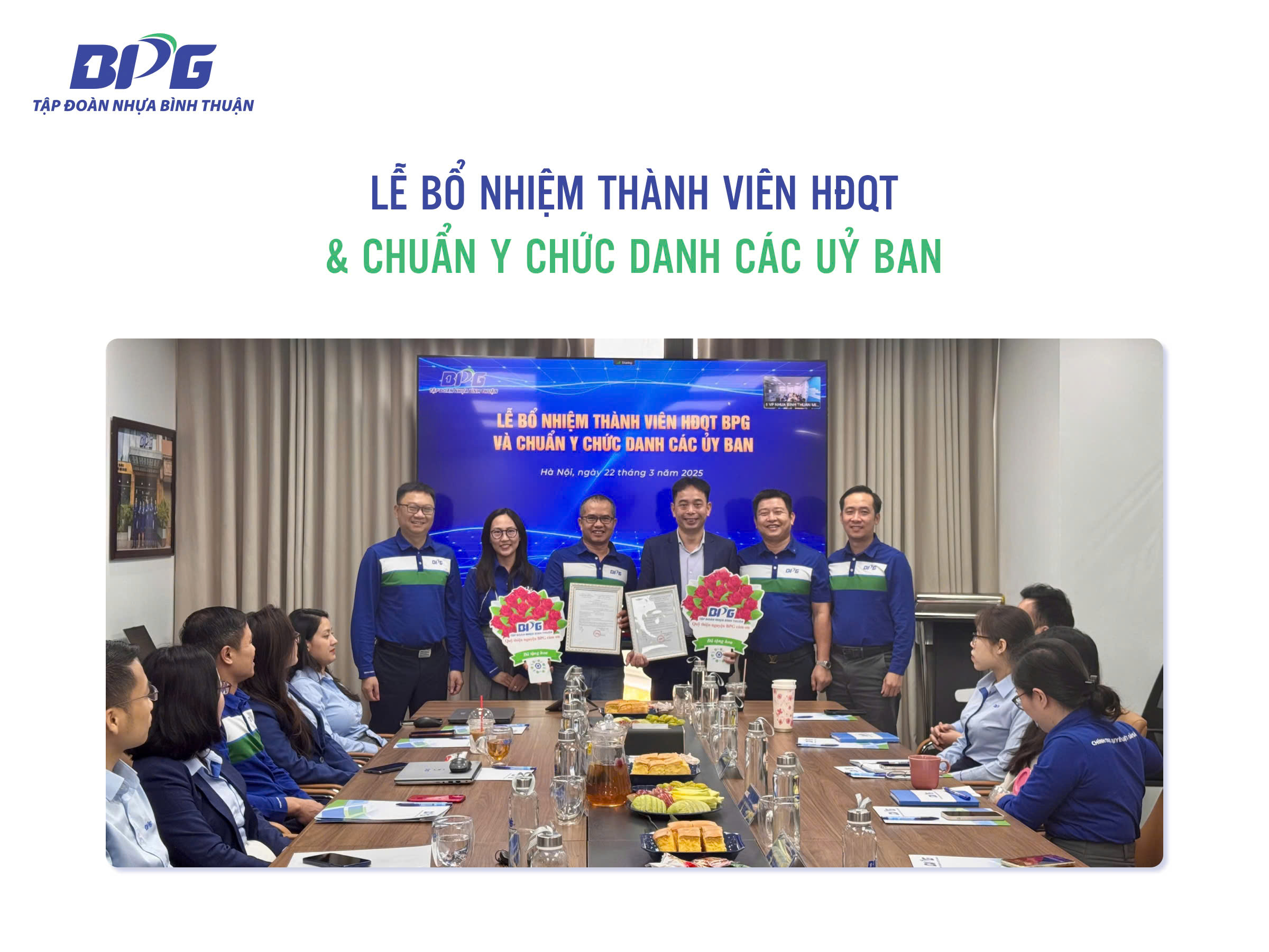 Lễ bổ nhiệm thành viên HĐQT và chuẩn y chức danh các ủy ban tại Tập đoàn Nhựa Bình Thuận BPG